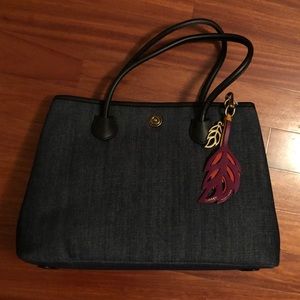 Lauren by Ralph Lauren denim tote